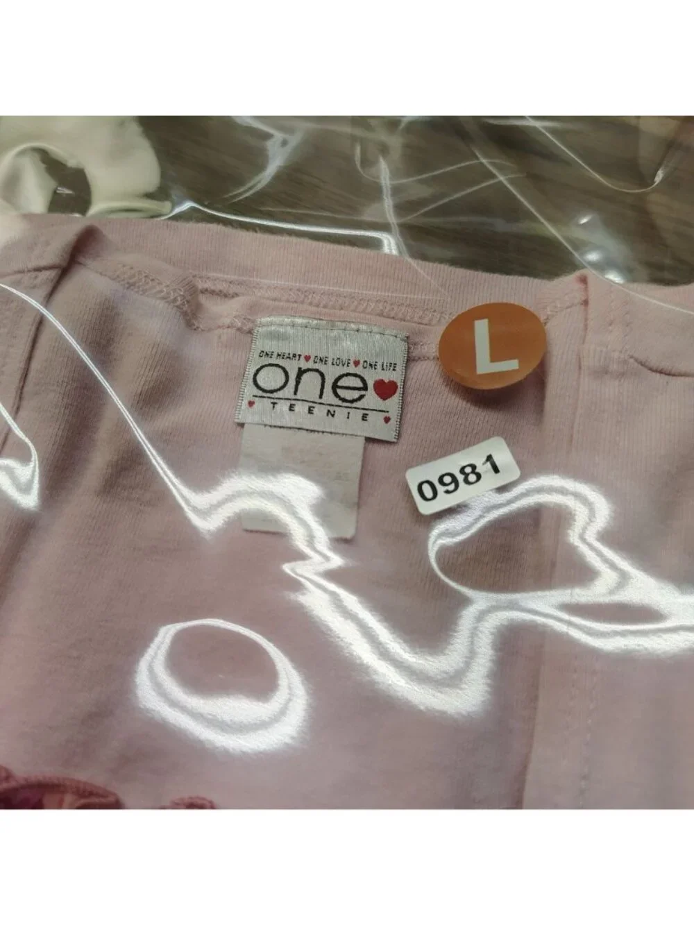 One Love Tees Girls Tank Top Youth 10/12 Pink Lips Graphic Sleeveless Cotton Shi